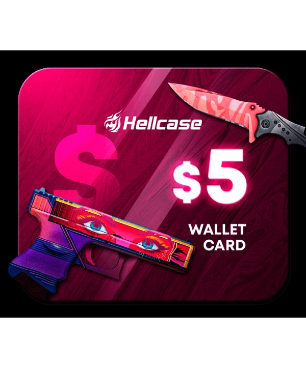 Hellcase.com 5 USD Wallet Card Code Key GLOBAL